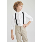 DEFACTO Boys Childrens Day Regular Fit Standing Collar Oxford Long Sleeve Shirt