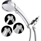 Dardanar High Pressure Shower Head with Pause, 3 Spray Settings, Handheld Shower Head with On/Off Switch, Water Saving Removable Shower Head with 5ft Stainless, (21062434)