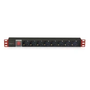 * Stalak 19 inca 1U razdjelnik 250V/16A 8xSCHUKO