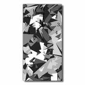 tulup.si Steklena navpična ura Grafike geometrija siva 30x60 cm