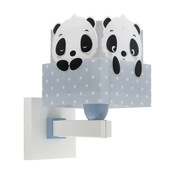 Dalber 63169T - Djecja zidna svjetiljka PANDA 1xE27/60W/230V plava