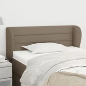 Vidaxl Vzglavje z ušesi taupe 83x23x78/88 cm blago