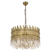Luster na lancu CRYSTALLINE 8xE27/40W/230V pr. 60 cm mesing