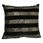 Sajonara Exkluziv Dekorativni jastuk, 40x40cm, Pruge, Zlatno-crni