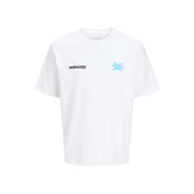 JACK & JONES Majica JCOClub  nebeško modra / črna / bela