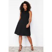 Trendyol Curve Black Stitch Detail Mini Knitted Dress