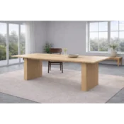 Venture Design Raztegljiva jedilna miza 200x100x75 cm, naravni gumi les
