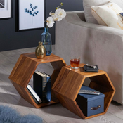 Bruxxi Kava miza Deren (SET 2), 46 cm, masiv Sheesham