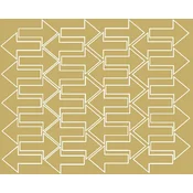 shumee Nalepka s puščico 10x7cm 40 kosov nalepk mat zlata