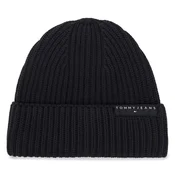 Tommy Jeans Kapa Tjm Linear Logo Beanie AM0AM14865 Črna