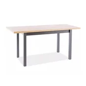 Miza Detroit 783 (Artisan hrast + Črna) Črna, Artisan hrast, 75x68x120cm, PodaljšanjePodaljšanje, Iverna plošča, MDF plošča