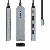 Hub USB Aisens ASUC-5P003-GR Siva 100 W