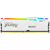 Kingston DIMM DDR5 32GB (2x16GB kit) 6000MT/ s KF560C40BWAK2-32 fury beast white RGB XMP memorija