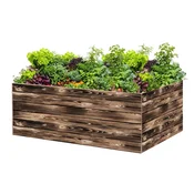 ATMOWOOD Lesena visoka greda 160 x 100 x 60 cm - ožgana