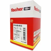FISCHER Stenski čepi in vijaki Fischer N-S 50358 s poglobljenim nastavkom M8 x 80 mm (50 enot)