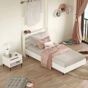 Hanah Home Komplet spavaca soba za tinejdžere ON22-W, Bela