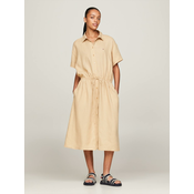 Tommy Hilfiger Srajčna obleka WW0WW41911 Bež Relaxed Fit