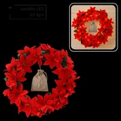 CHOMIK BOŽIČNI VENEC BETLEHEMSKA ZVEZDA 40 CM LED *2046