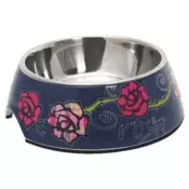 Rogz 2 u 1 Bubble Bowlz posuda, Denim Rose - M