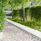 vidaXL Robovi trave 20 pcs 103 x 30 cm Jeklo Bela