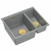 granitni umivalnik Logan 150 Grey Metallic