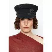 RUSLAN BAGINSKIY kapa ženska iz jeansa Ruslan Baginskiy Distressed Denim Baker Boy Cap