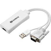 SANDBERG Adapter-konverter VGA + Audio - HDMI FHD 508-78 beli