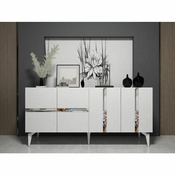 HANAH HOME Komoda Vania White Silver