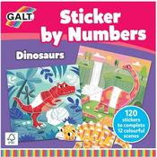 Slikaj naljepnicama po brojevima Galt - Dinosauri