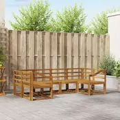 Set vanjskih sofa 6 kom. Prirodna Cvrsto drvo akacije