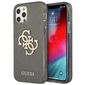 Guess Etui Guess Glitter 4G Big Logo za iPhone 12 Pro Max - črno
