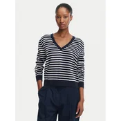 Tommy Jeans Pulover Essential DW0DW19888 Mornarsko modra Regular Fit