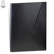 Princ Leather Ataše mapa sa magnetnim preklopom, A4, 90 listova, Crna