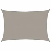 Vidaxl Senčno jadro 160 g/m2 pravokotno svetlo sivo 2x3 m HDPE