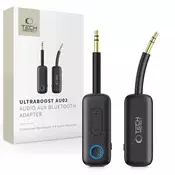 Adapter TECH-PROTECT ULTRABOOST AU02 AUDIO ADAPTER AUX BLUETOOTH 5.4 CRNI