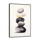 Canvas Slika na platnu Kamencici, 50x75 cm, Sa ramom, Crna
