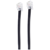 Shiverpeaks Shiverpeaks BASIC-S modularni kabel\, zahodni vtič 6/6 do zahodni vtič 6/6\, črn\, 6-žični\, 6 m Shiverpeaks Western priključni kabel [1x RJ12 vtič 6p6c - 1x RJ12 vtič 6p6c] 6 m črna, (20411158)