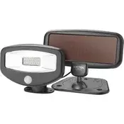 LED noćna svjetiljka u pripravnosti, 0,4 W, 16 LED dioda; 100 lm, solarni panel + senzor, ugrađena Li-ion baterija, 500 mAh, moguće zidno montiranje