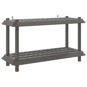 Vidaxl Polična enota 2 nivojev 100 x 40 x 55,5 cm PP Svetlo siva