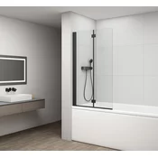 ROTA BLACK Zaslon za kopel 1200 mm, prozorno steklo - Polysan - 24 - 1200 - 1500 - 6 - 14