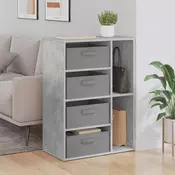 Kreveta s ladicama Betonski sivi 60 x 33,5 x 84 cm