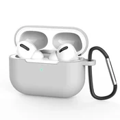 Techsuit silikonski ovitek za AirPods Pro 3 – ultra tanek, gladek, svetlo siv