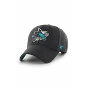 Kapa s šiltom 47 brand NHL San Jose Sharks črna barva, H-BLPMS22WBP-BK