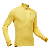 Majica za trekking dugih rukava od merino vune - Trek 900 muška žuta