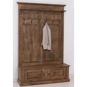 Casa Padrino country style solid wood wardrobe dark brown 140 x 41 x H. 210 cm - Wall wardrobe - Hall closet - Hall furniture - Wardrobe furniture - Country style furniture