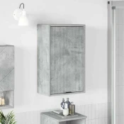 vidaXL Kopalniška omarica z vrati Betonsko siva 39 x 23.5 x 65 cm