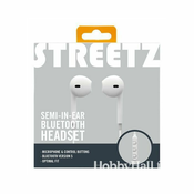 Slušalice STREETZ HL-BT300, mikrofon, Bluetooth, bijele