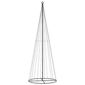 Vidaxl Novoletna jelka stožec 732 pisanih LED lučk 160x500 cm