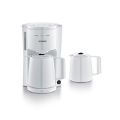 Severin KA9309 Aparat za kavu s filtrom ukljucujuci 2 termosice, bijeli.