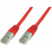 CAT 5e U-UTP patch cord, Cu, PVC AWG 26/7, length 3 m, color red
